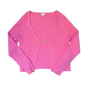 Abercrombie & Fitch Pink Ribbed Cardigan